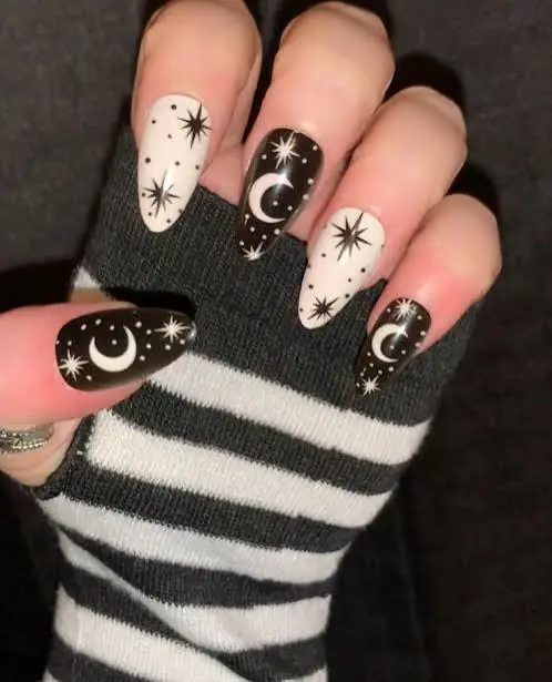 Celestial Crescent Moons & Stars