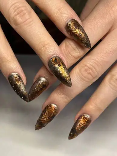 Metallic Copper & Burnt Bronze Foil Flakes