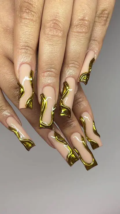 Molten Gold Chrome Dripping