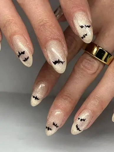 Delicate Gold Bat Silhouettes