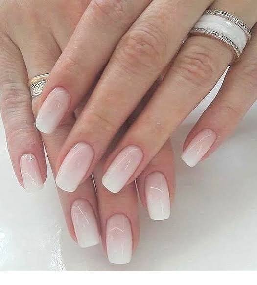 Soft Pink-to-White Ombré