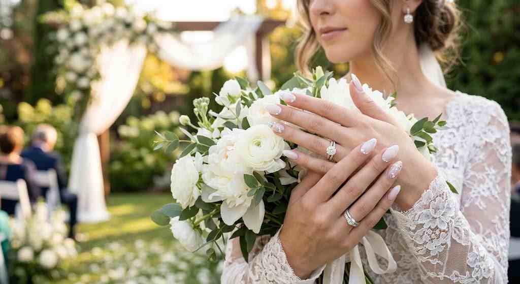 wedding nails for bride